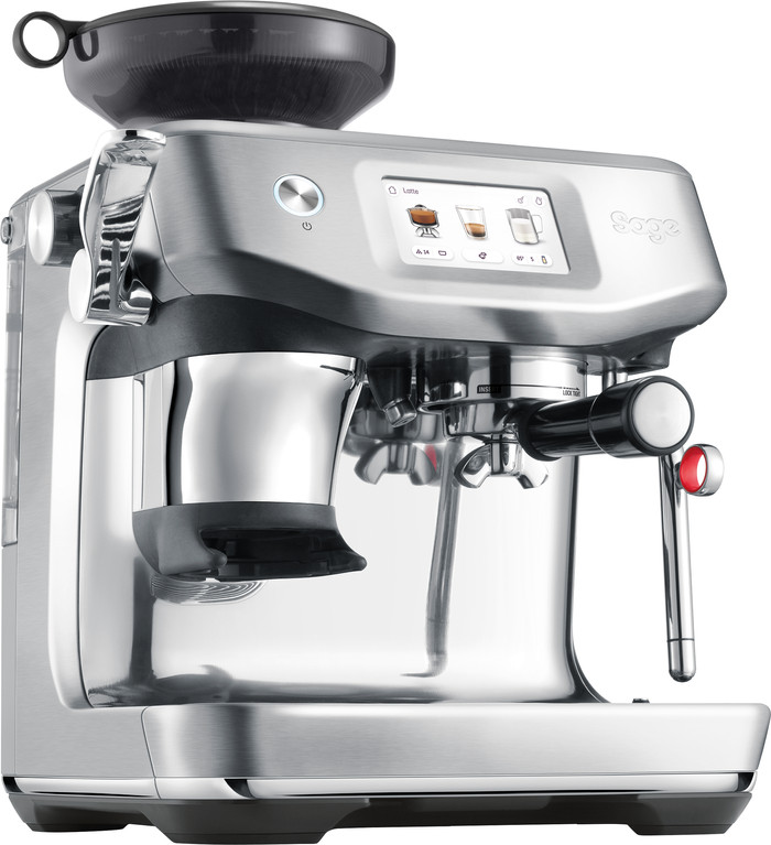 Sage Barista Touch Impress Cold Brushed Stainless Steel left side