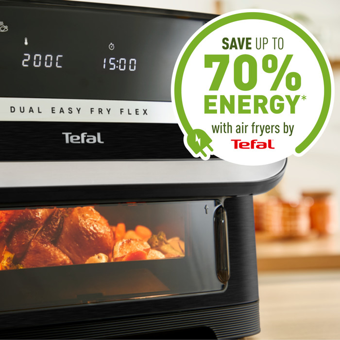 Tefal Dual Easy Fry Flex EY9228 product in use