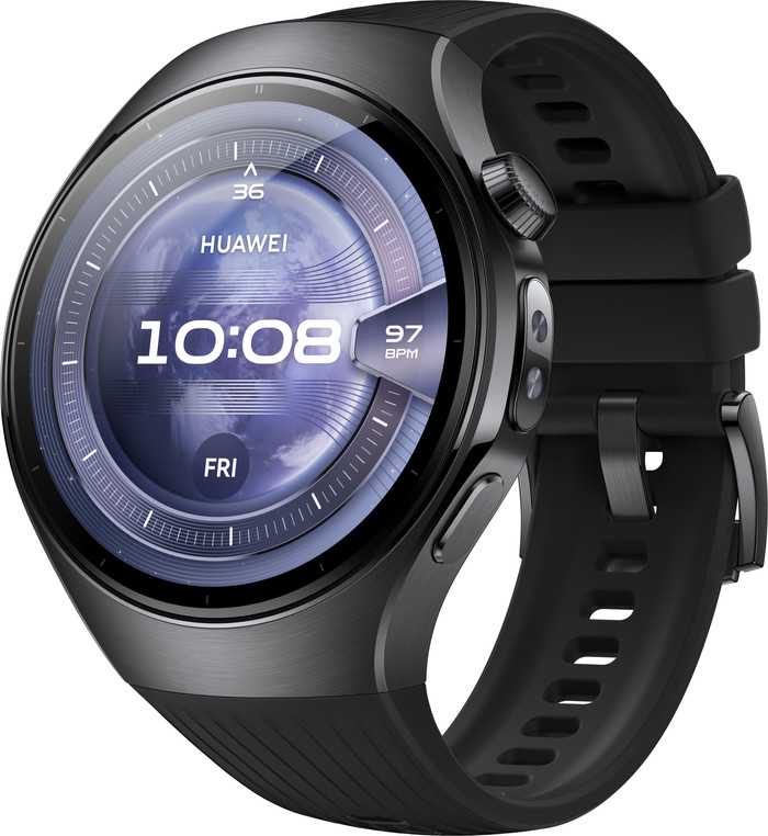 HUAWEI WATCH 5 Black 46mm + HUAWEI FreeBuds 6i Black right side