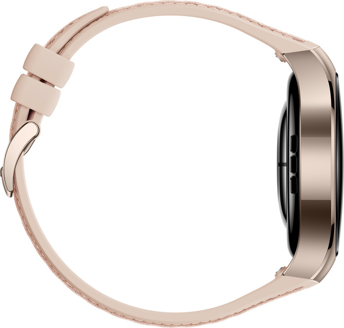 Huawei Watch 5 Roségold 42 mm + Huawei FreeBuds 6i Schwarz linke seite