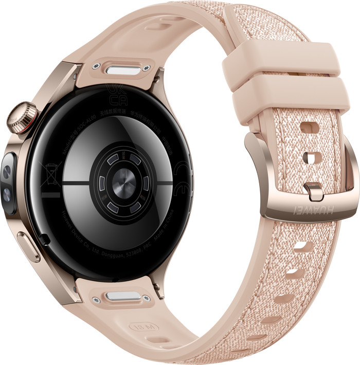 Huawei Watch 5 Roségold 42 mm + Huawei FreeBuds 6i Schwarz rückseite