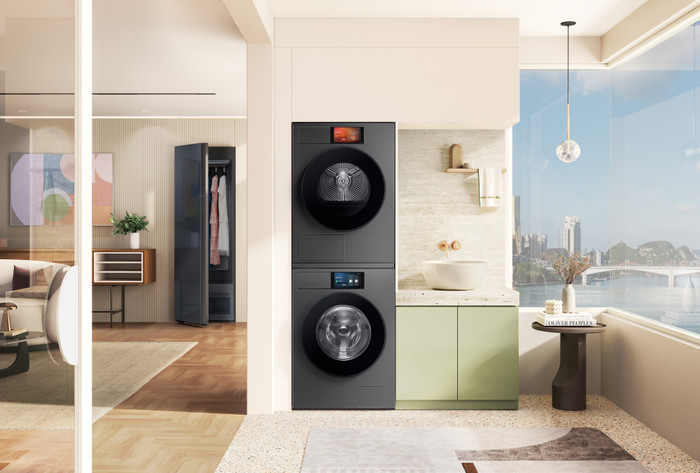 Samsung WF90F09C4S QuickDrive AI Home + Samsung DV90F09F4SU3 Bespoke produkt in gebrauch