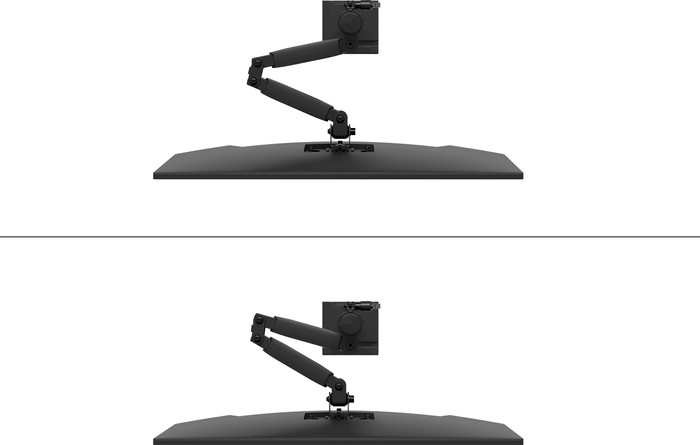 Neomounts NERO DS60-600BL1 Monitorhalterung Schwarz oberseite