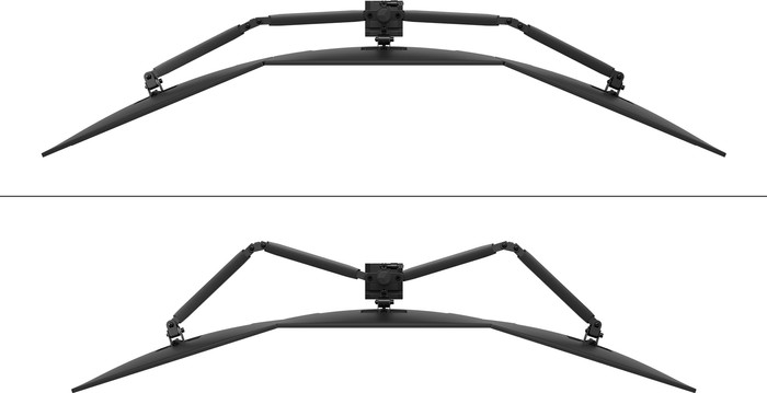 Neomounts NERO DS60-600BL3 Monitorhalterung Schwarz oberseite