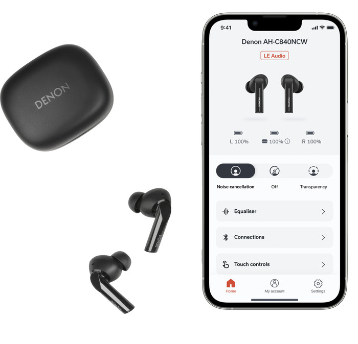 Denon AH-C840NCW Black product in use