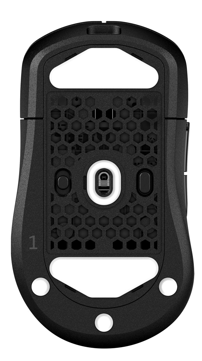 HyperX Pulsefire Saga Pro Wireless Gaming-Maus Schwarz unten