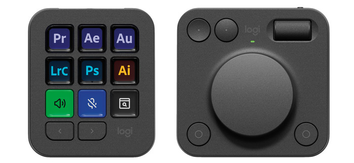 Logitech MX Creative Console Schwarz oberseite