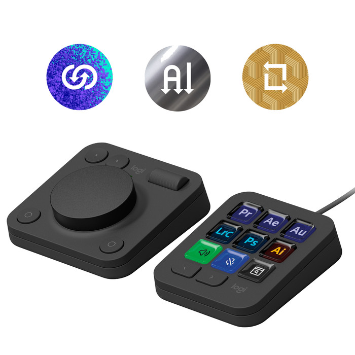 Logitech MX Creative Console Schwarz rechte seite