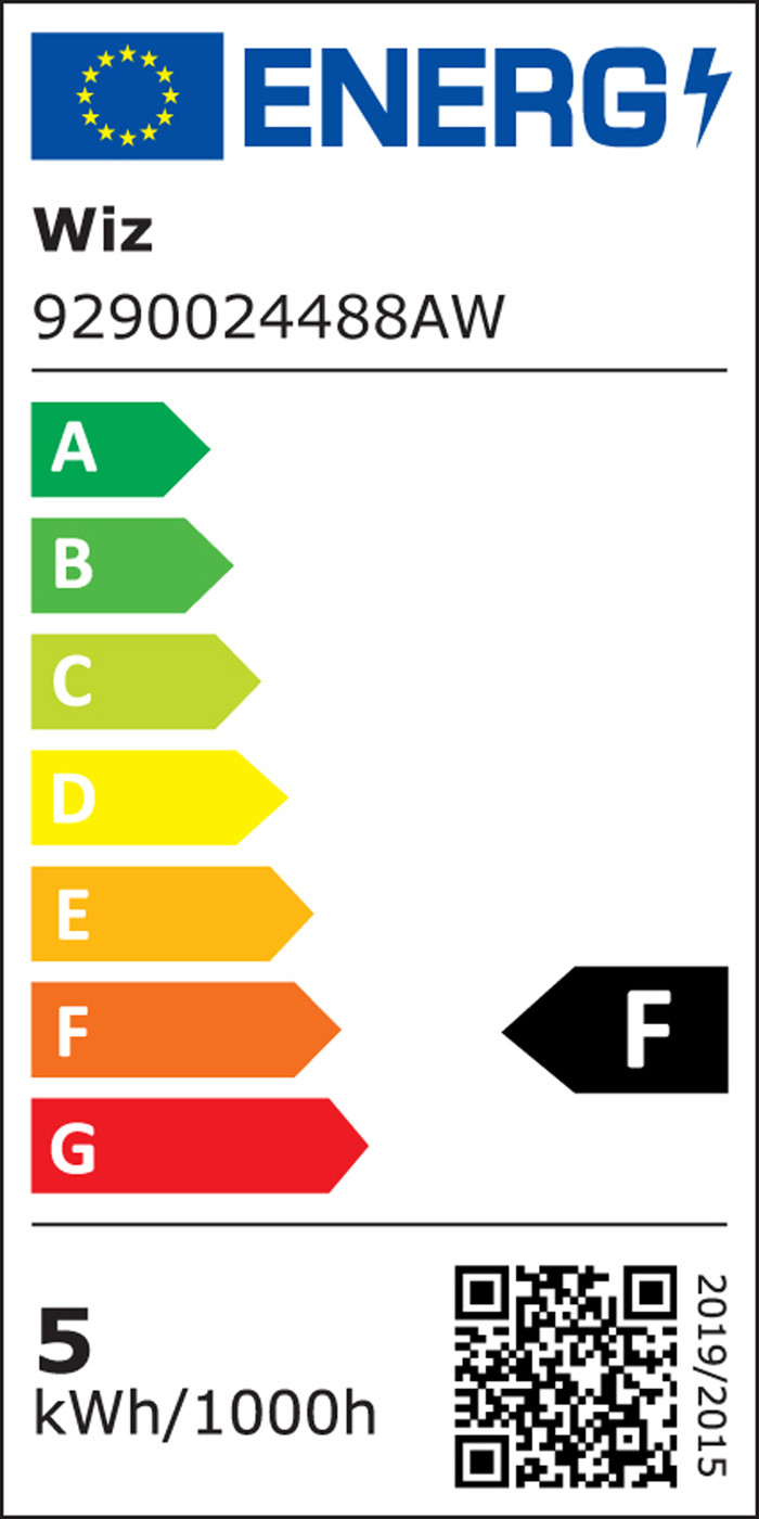 WiZ Kerzenlampe - Farbiges und weißes Licht - Matt - E14 - Doppelpack energielabel