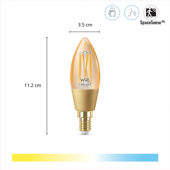 WiZ Candle Light Filament - Warm to Cool White Light - Gold - E14 visual supplier