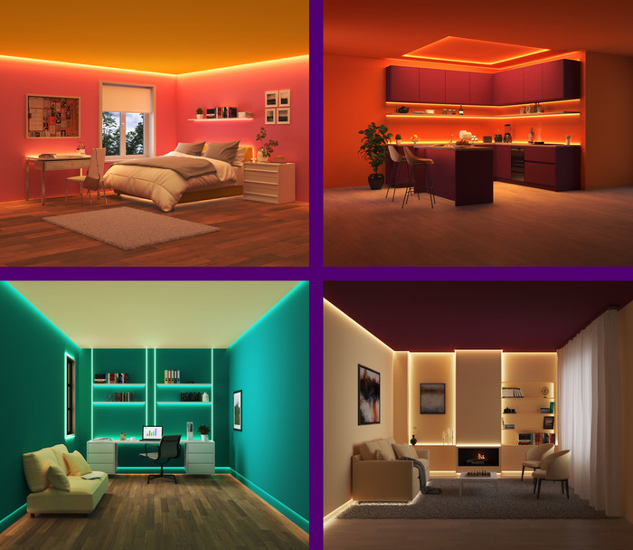 WiZ RGB Lightstrip - Farbiges Licht - 30 Meter produkt in gebrauch