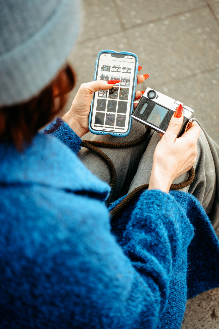 Fujifilm X-Half Anthrazit produkt in gebrauch