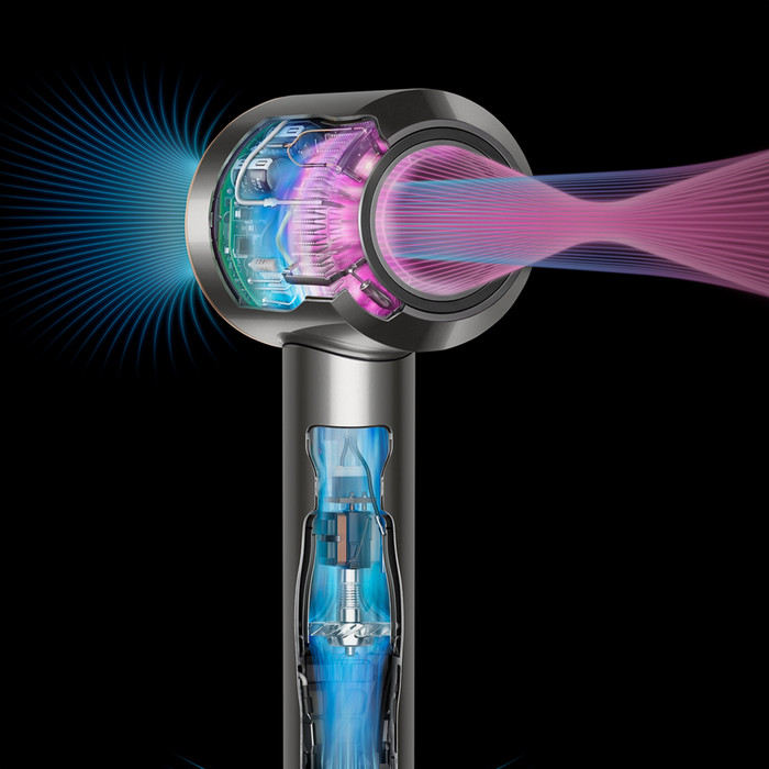 Dyson Supersonic Straight + Wavy Nachtblau visueller lieferant