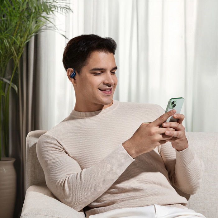 soundcore AeroFit 2 Blue product in use