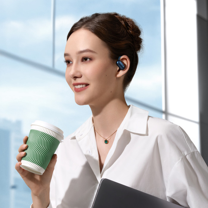 soundcore AeroFit 2 Blue product in use