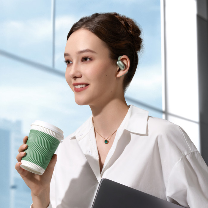 Soundcore AeroFit 2 Grün produkt in gebrauch