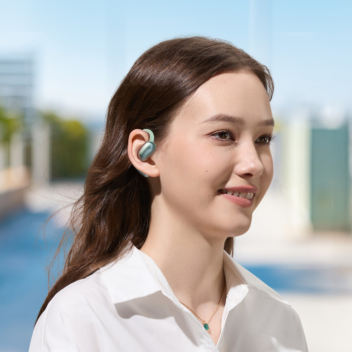 Soundcore AeroFit 2 Grün produkt in gebrauch