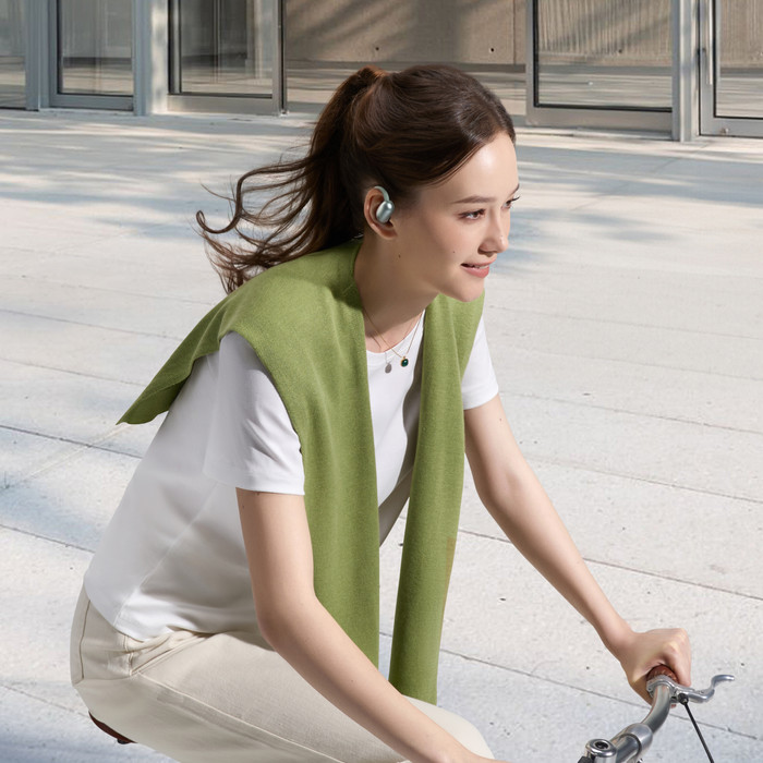 Soundcore AeroFit 2 Grün produkt in gebrauch