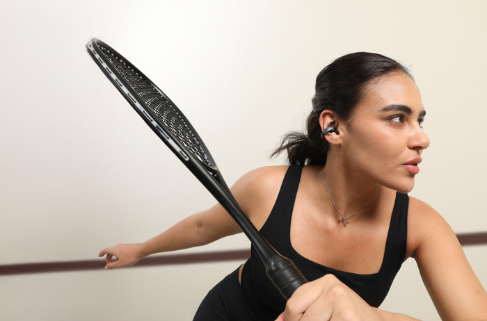 soundcore AeroClip Black product in use