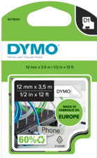 DYMO Flexible Nylonetiketten 12 mm x 3,5 m Schwarz-Weiß Main Image
