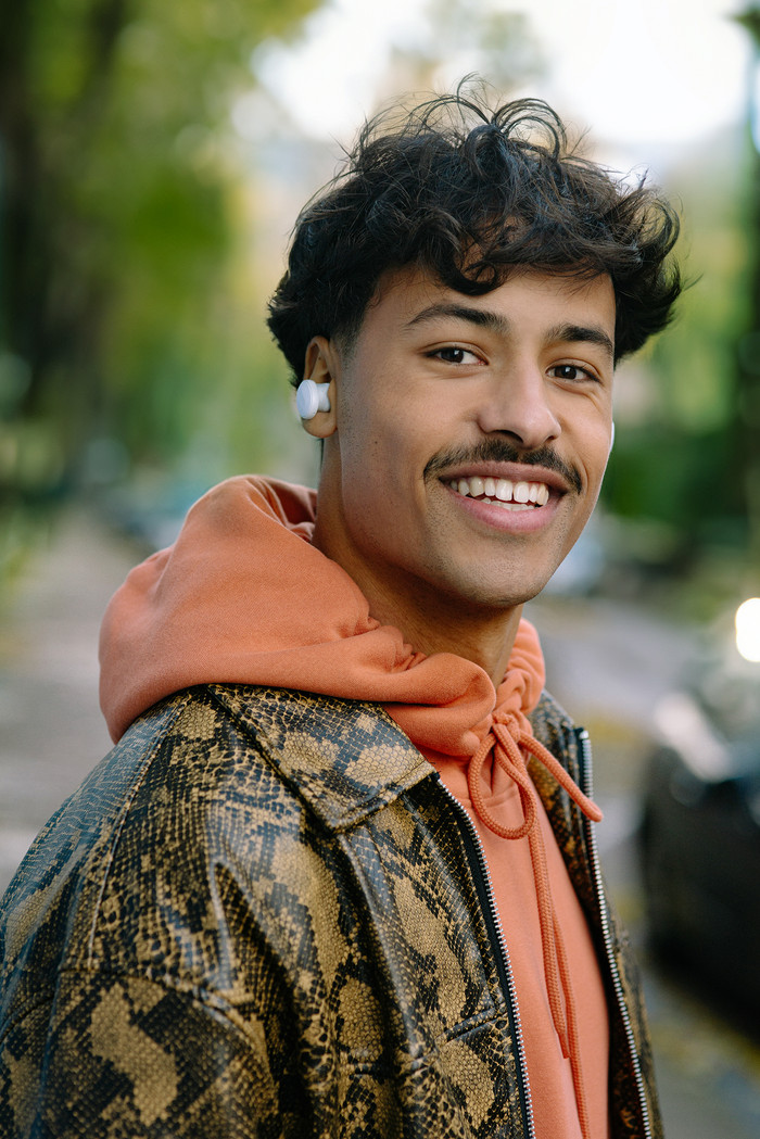 Fairphone Fairbuds True Wireless Earbuds White product in use