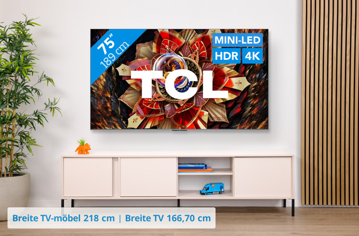 TCL 75 Zoll QD Mini LED C9K 4K (2025) visuelles Coolblue 1