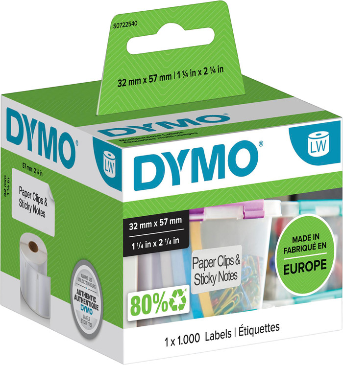 DYMO Removable Label 32x57mm 1000 Units Main Image