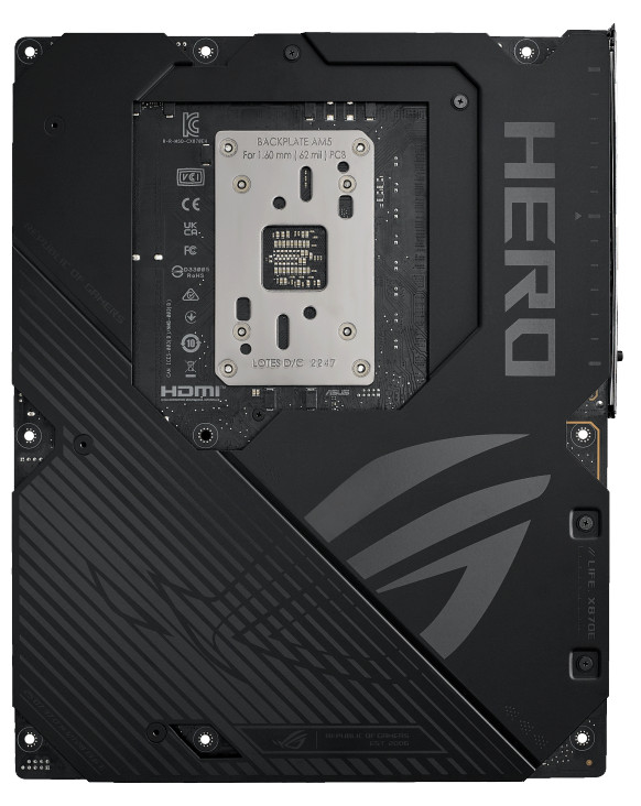 ASUS ROG CROSSHAIR X870E HERO rückseite