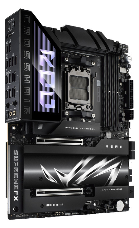 ASUS ROG CROSSHAIR X870E HERO linke seite