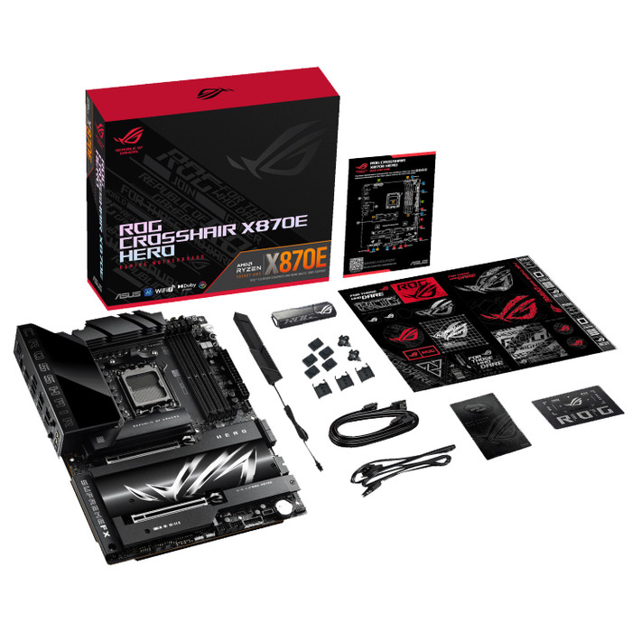 ASUS ROG CROSSHAIR X870E HERO verpackung