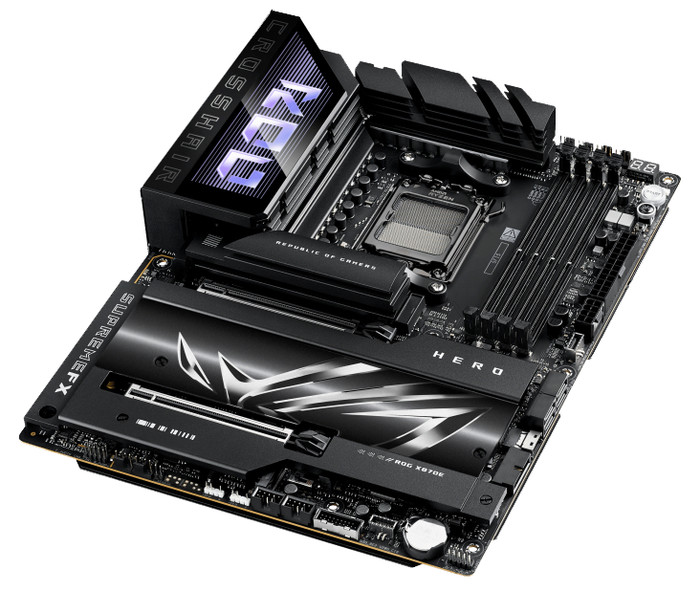 ASUS ROG CROSSHAIR X870E HERO rechte seite