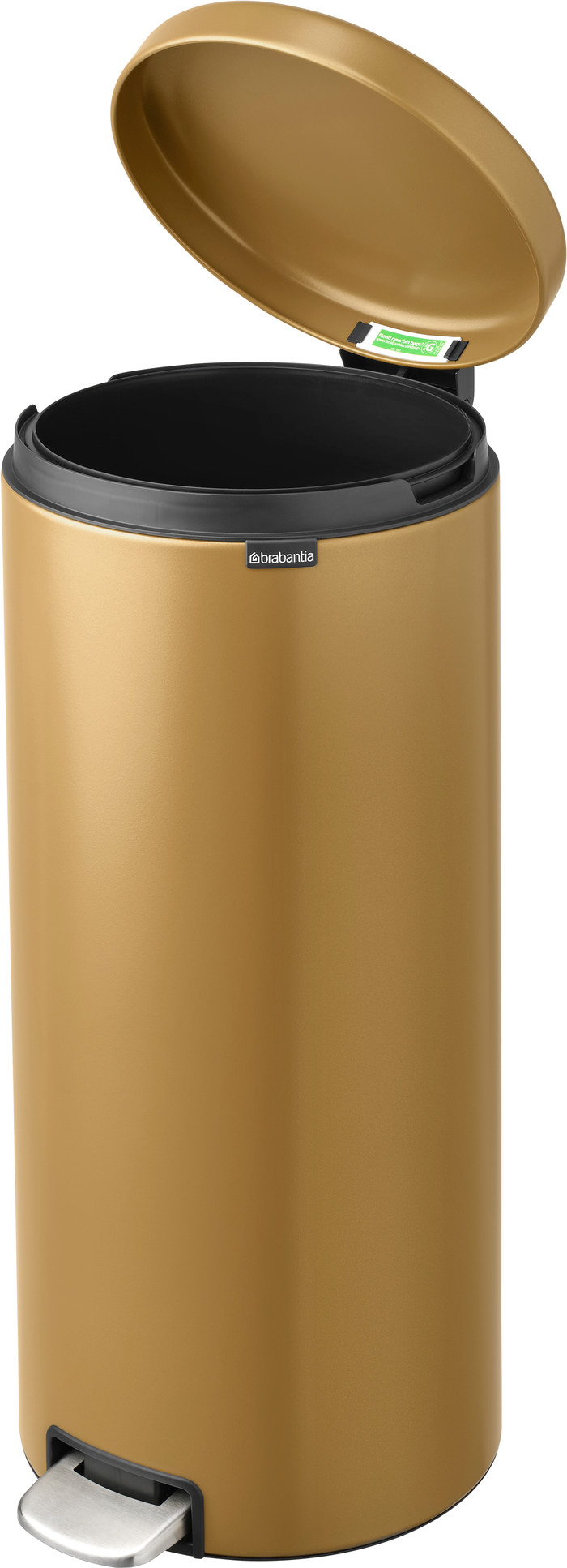 Brabantia NewIcon Treteimer 30 Liter Warm Gold innen