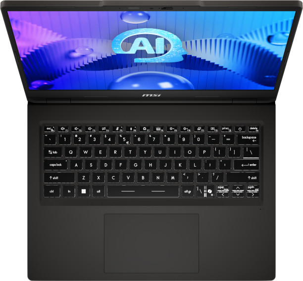 MSI Venture 14 AI A2HMG-023NL QWERTY top