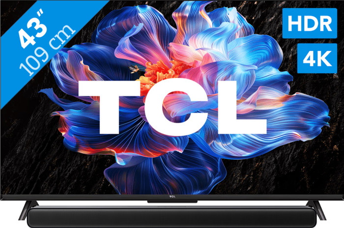 TCL 43 inches LED P61K 4K (2025) + TCL S45H 2.0 Soundbar Main Image