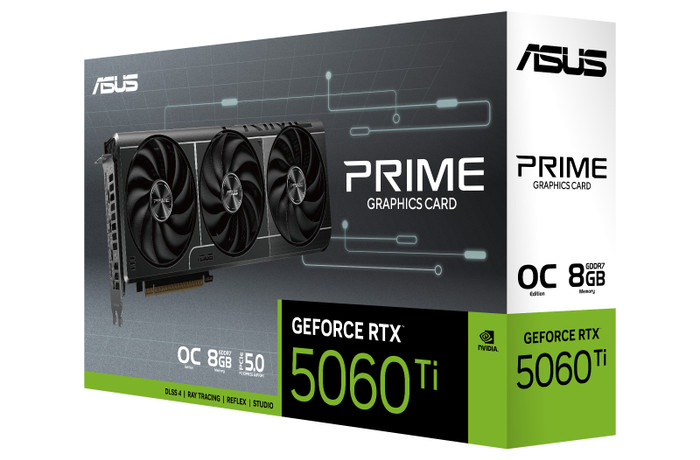 ASUS PRIME GeForce RTX 5060 Ti OC 8GB packaging