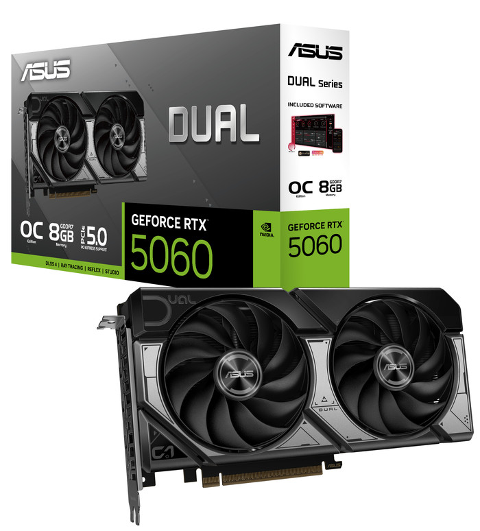 ASUS DUAL GeForce RTX 5060 OC 8GB verpackung