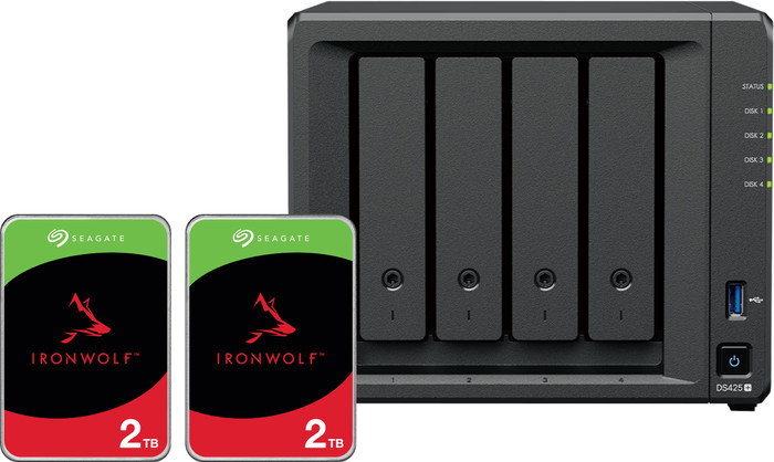Synology DS425+ + Seagate Ironwolf 2 TB Doppelpack Main Image