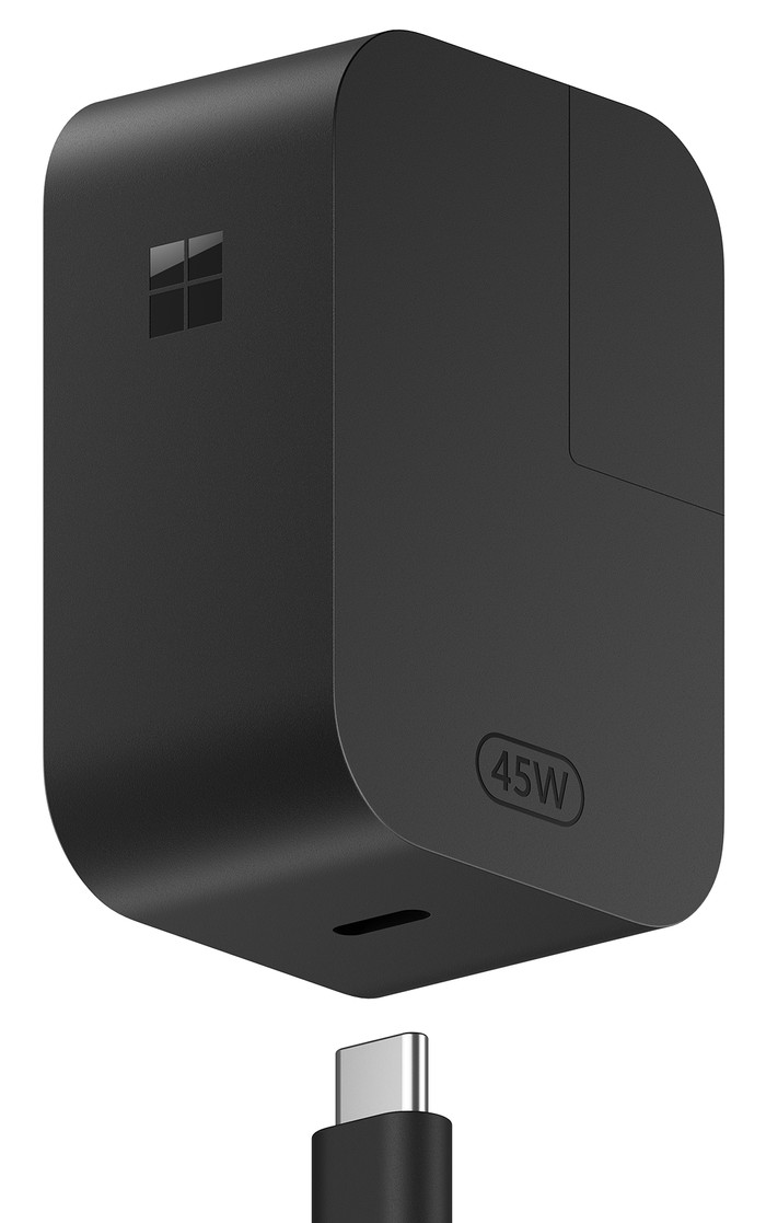 Microsoft Surface Power Supply Black 45W front