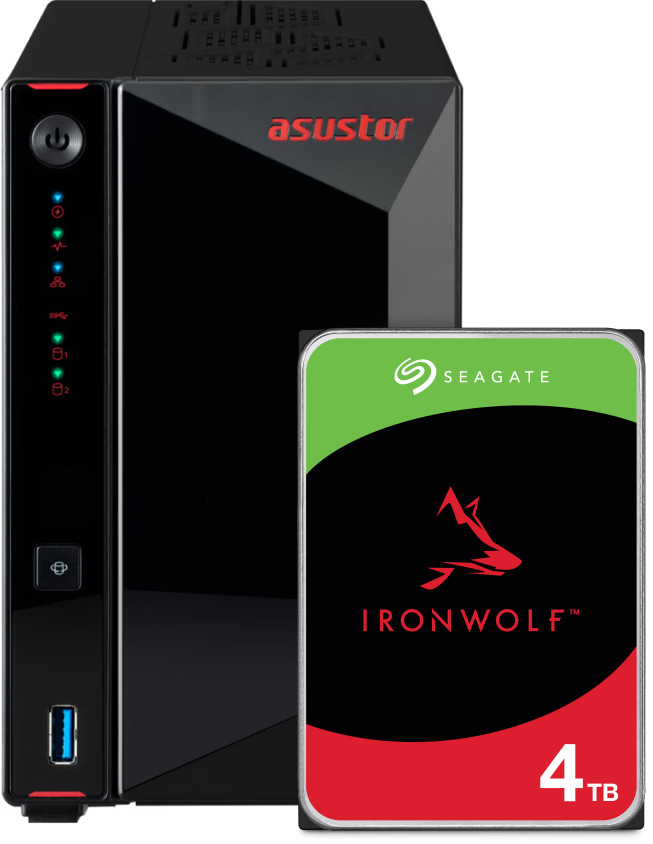 ASUSTOR AS5402T + Seagate IronWolf 4TB Main Image