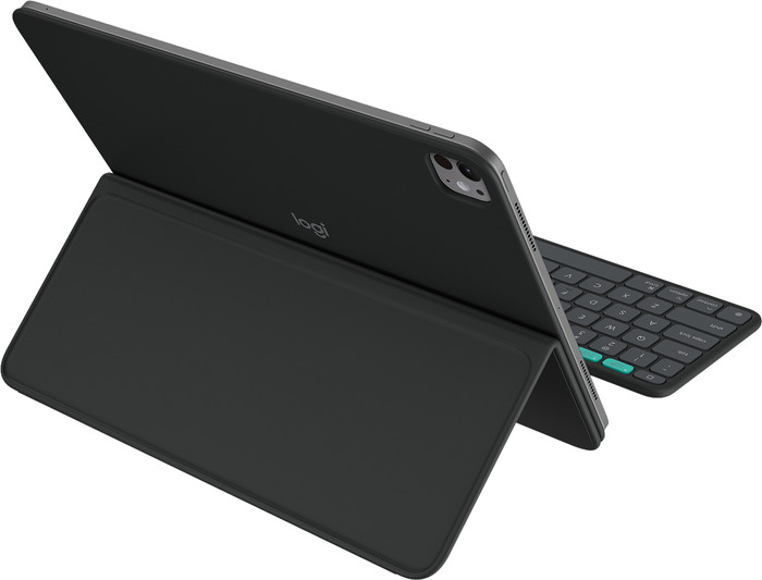 Logitech Flip Folio iPad Pro (2024) / iPad Air (2025) 11 Zoll Tastaturhülle QWERTZ rückseite