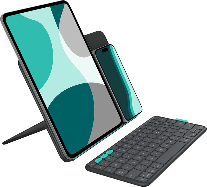 Logitech Flip Folio iPad Pro (2024)/iPad Air (2025) 11 inches Keyboard Cover QWERTZ left side