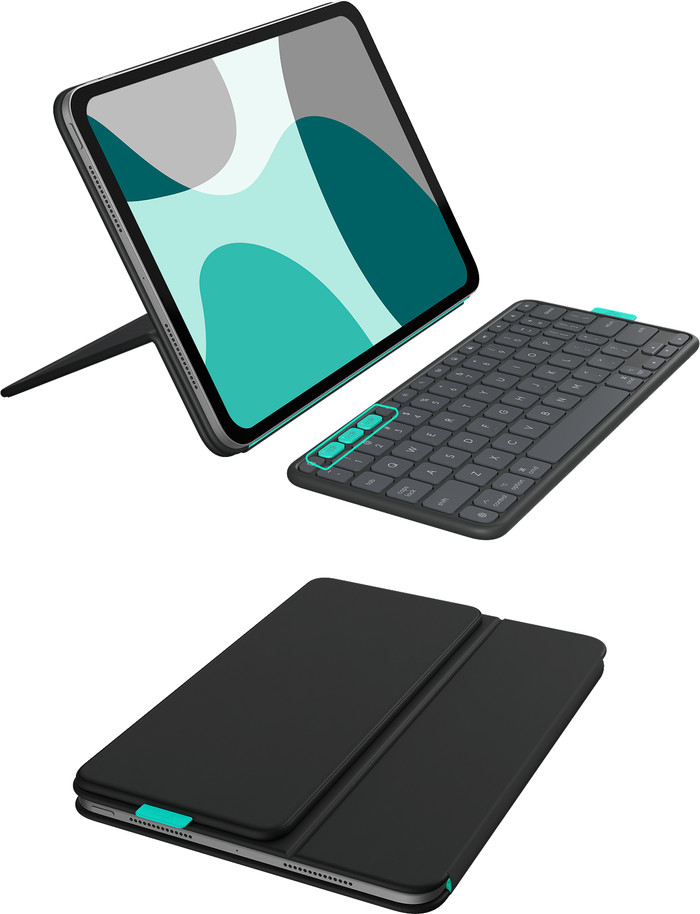 Logitech Flip Folio iPad Pro (2024)/iPad Air (2025) 11 inches Keyboard Cover QWERTZ combined product