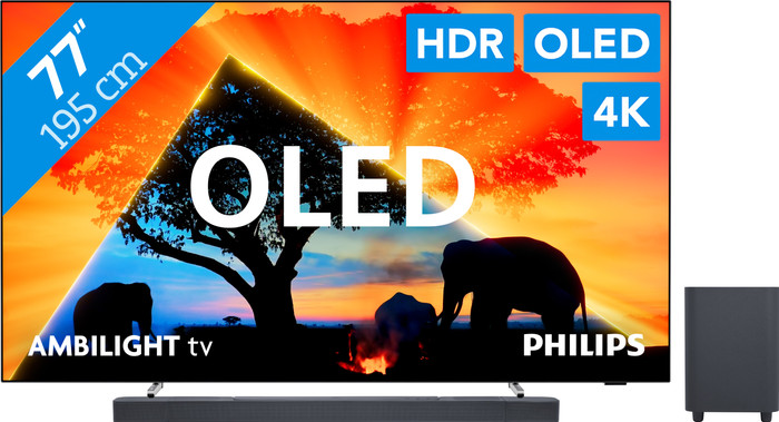 Philips 77OLED759 - Ambilight (2024) + JBL Bar 800 Black Main Image