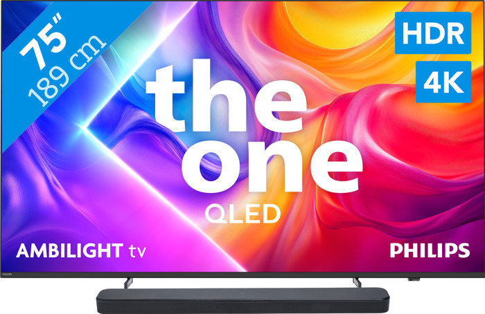 Philips Ambilight 75 inches PUS9000 QLED 4K (2025) + JBL Bar 300 M2 Black Main Image
