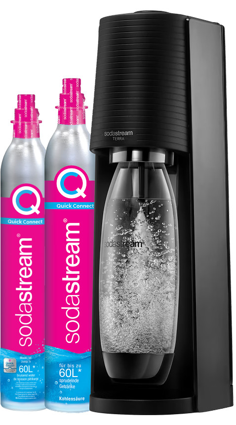 SodaStream TERRA Black + Quick Connect CO2 Cylinder Main Image