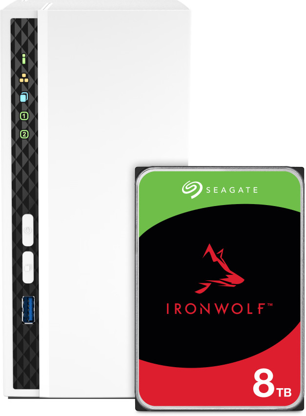 QNAP TS-233 + Seagate IronWolf 8TB Main Image