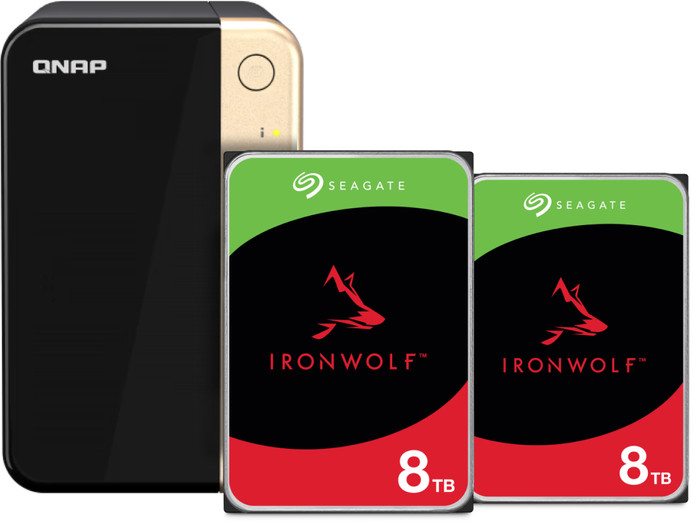 QNAP TS-264-8G + Seagate Ironwolf 8TB Doppelpack Main Image