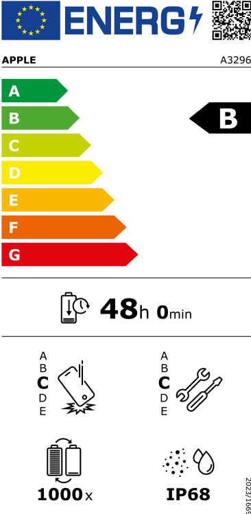 Apple iPhone 16 Pro Max 256GB Titan Natur energielabel