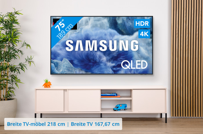 Samsung 75'' QLED Q8F + Samsung HW-B760GF visuelles Coolblue 1
