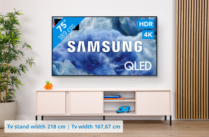 Samsung 75 inches QLED Q8F + Samsung HW-B760GF visual Coolblue 1